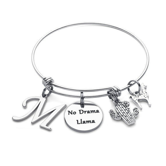 GRAPHICS & MORE Llama on Sparkling Rainbow Silver Plated Bracelet with Antiqued Oval Charm GRAPHICS & MORE Llama on Sparkling Rainbow Silver Plated Bracelet with Antiqued Oval Charm